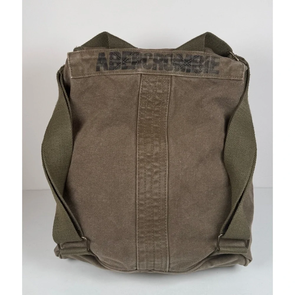 Abercrombie & Fitch Canvas Drawstring Rucksack Military Backpack Vintage Rare